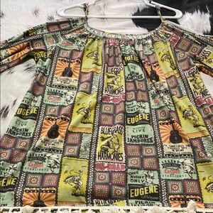 Double D Ranch Multicolor Graphic Blouse